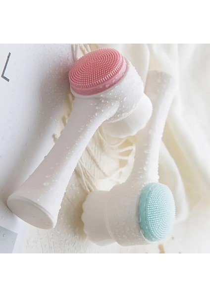 Silikon Çift Taraflı Makyaj ve Yüz Temizleme Fırçası fiyatları