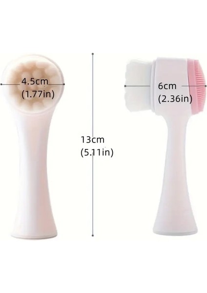 Silikon Çift Taraflı Makyaj ve Yüz Temizleme Fırçası fırsatları