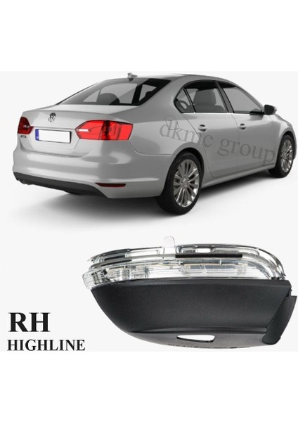 JETTA 2011-2014 MODEL ARASI UYUMLU DIŞ AYNA SİNYALİ SAĞ YOLCU TARAFI AYDINLATMA DELİKLİ