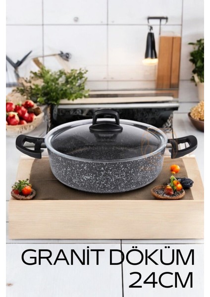 Eco Granit Döküm Basık Tencere 24 cm Dies Design 721512