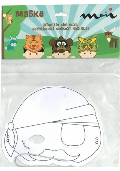 Boyanabilir Karton Maske ( Pakette 3 Adettir )