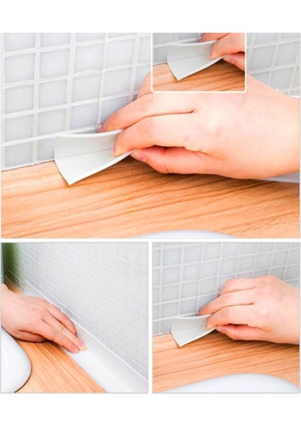 Gri Su Sızdırmaz Banyo Mutfak Lavabo Küvet Izolasyon Şerit Bant