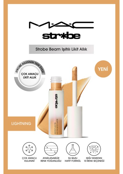 Strobe Beam Işıltılı Çok Amaçlı Likit Allık - Lightning 4.3 ml