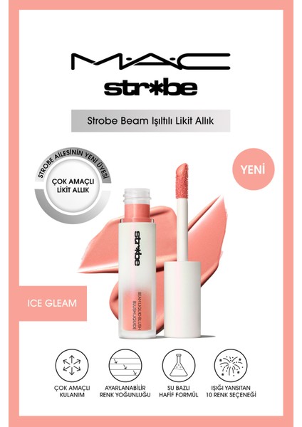 Strobe Beam Işıltılı Çok Amaçlı Likit Allık - Ice Gleam 4.3 ml