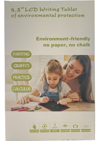 Writing Tablet Çocuk Tableti Yazı Tahtası LCD 8.5 Inç Dijital Kalemli Çizim Yazı Tahtası Kırmızı modelleri