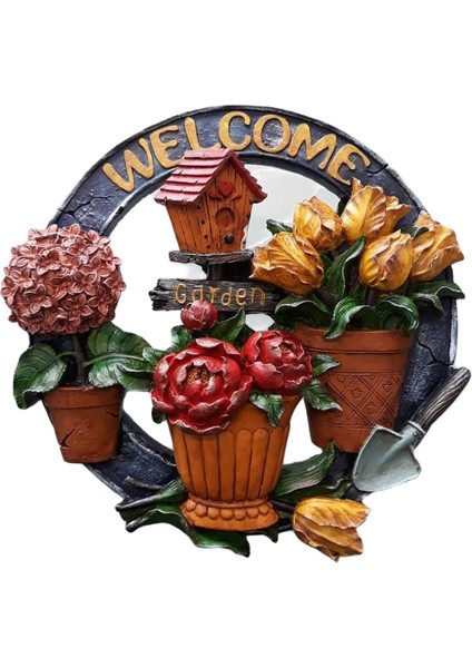 Kapı Süsü Saksı Çiçek Lale Şakayık Gül Silikon Kalıp