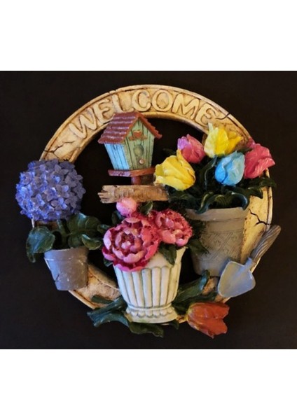 Kapı Süsü Saksı Çiçek Lale Şakayık Gül Silikon Kalıp