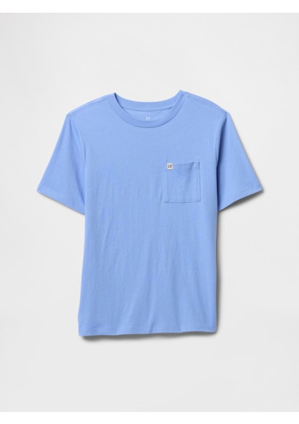 Erkek Çocuk Mavi Gap Logo Cepli T-Shirt
