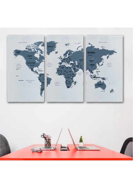 - Dünya Haritası Dekoratif Kanvas Tablo Ülke ve Başkentli 1515 modelleri