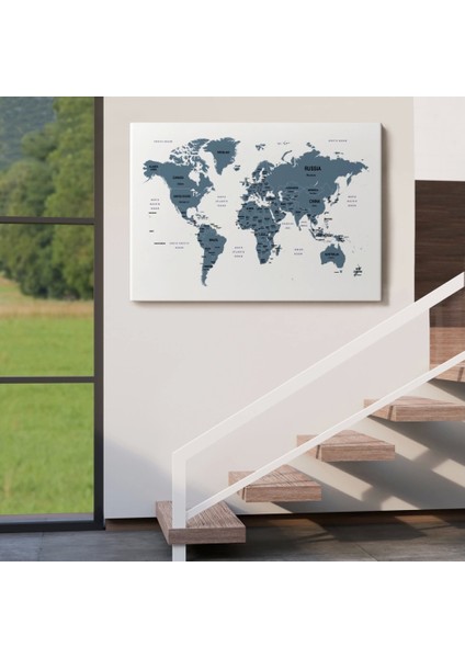 - Dünya Haritası Dekoratif Kanvas Tablo Ülke ve Başkentli 1515 indirimleri