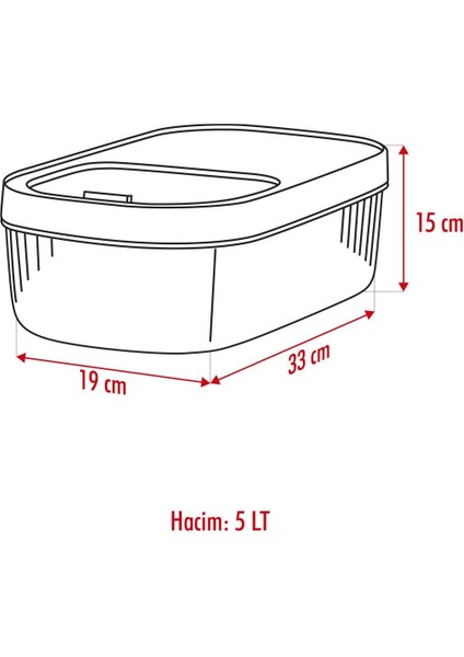 2'li 5 Lt Multibox Kayar Kapaklı Saklama Kabı & Erzak Kabı & Toz ve Tablet Deterjan Kutusu