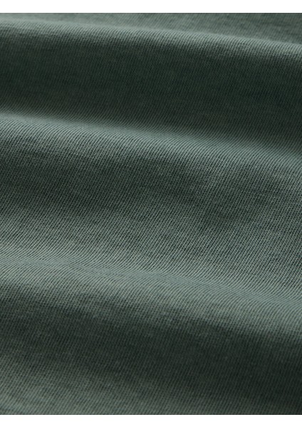 Kadın Yeşil %100 Organik Pamuk Vintage Soft Crop T-Shirt modelleri