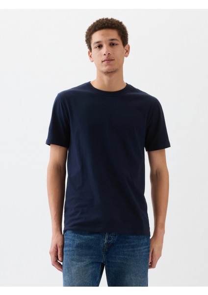 Erkek Lacivert Everyday Soft Sıfır Yaka T-Shirt