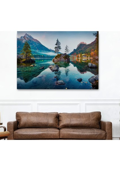 - Hintersee Gölü Almanya Dekoratif Kanvas Duvar TABLOSU-3563