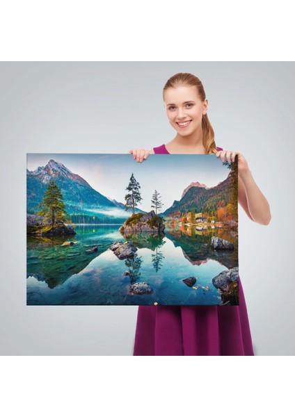 - Hintersee Gölü Almanya Dekoratif Kanvas Duvar TABLOSU-3563 fırsatları