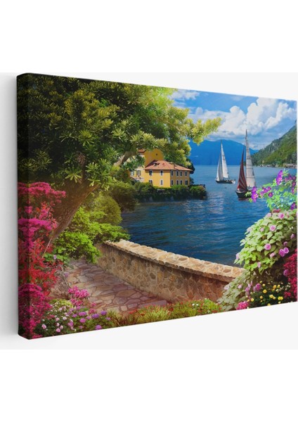 - Denize Açılan Çiçekli Yol Duvar TABLOSU-3606 fiyatları