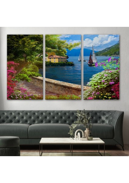 - Denize Açılan Çiçekli Yol Duvar TABLOSU-3606 modelleri