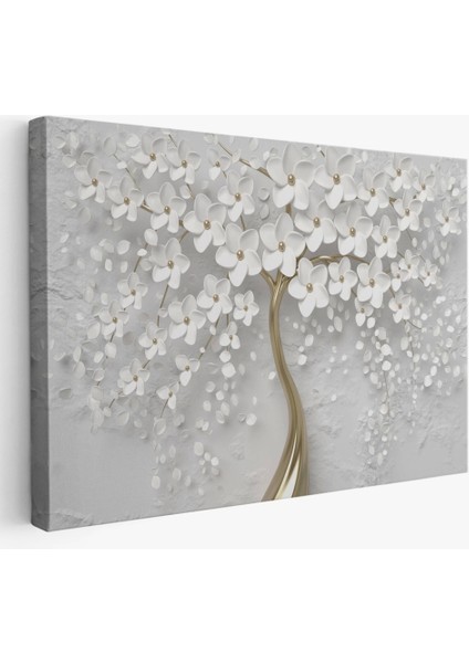 - Beyaz Gelincik Ağacı Dekoratif Kanvas Duvar TABLOSU-3645 fiyatları