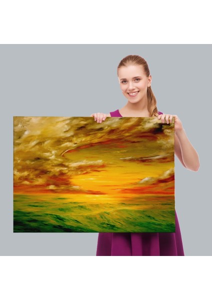 - Deniz Manzarası Yağlıboya Görünüm Dekoratif Kanvas Duvar TABLOSU-3762 fırsatları