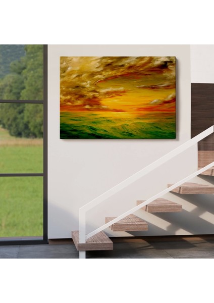 - Deniz Manzarası Yağlıboya Görünüm Dekoratif Kanvas Duvar TABLOSU-3762 indirimleri