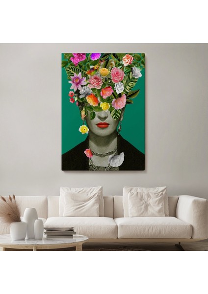 - Çiçek Başlı Ünlü Ressam Portresi Kanvas TABLO-5131