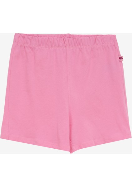 Pembe - Beyaz Kız Çocuk Desenli Pijama Takımı BRB5SG-PJM6078