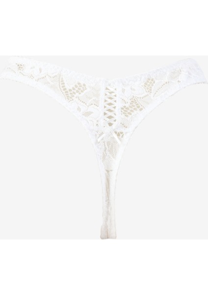 Beyaz Kadın String 30564
