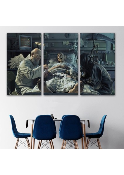 - Azrail ve Melek Kumar Oynuyor Kanvas Tablo, Ölüm Meleği Çalışıyor TABLO-5373 modelleri