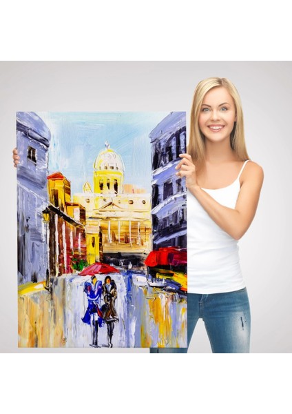 - Italya Şehir Manzarası Yağlıboya Görünüm Dekoratif Kanvas Duvar TABLOSU-5933 modelleri