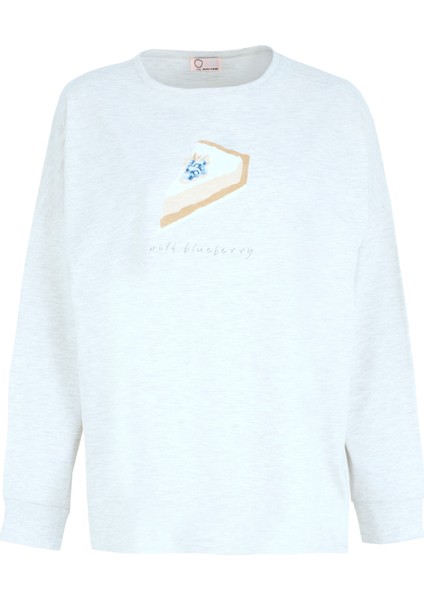 Yuvarlak Yaka Gri Kadın Pijama Takımı 9541 fırsatları