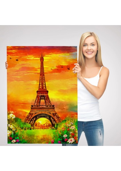 - Eyfel Kulesi Yağlıboya Görünüm Dekoratif Kanvas Duvar TABLOSU-5948 modelleri