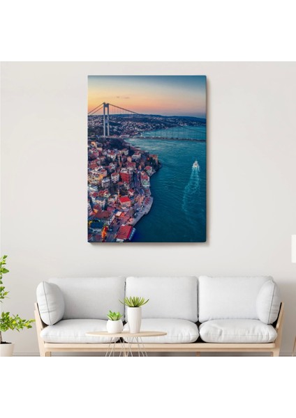 - Boğaziçi Kuş Bakışı Dekoratif Kanvas TABLO-5971