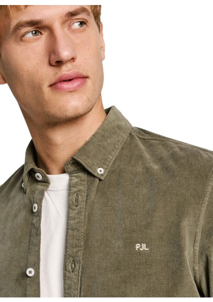 Regular Fit Yeşil Erkek Gömlek PM308730-676 Mıller