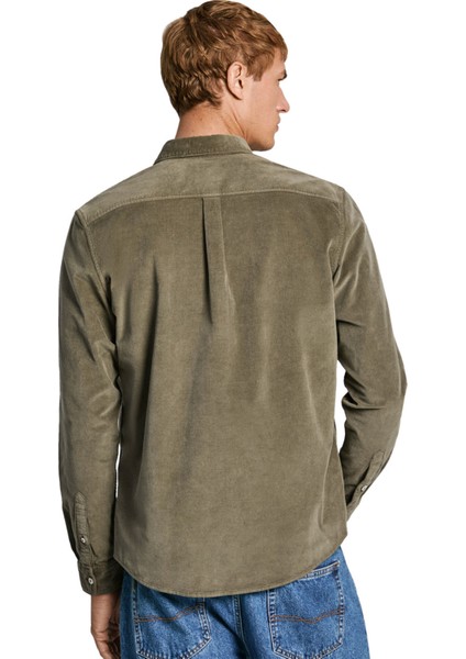 Regular Fit Yeşil Erkek Gömlek PM308730-676 Mıller