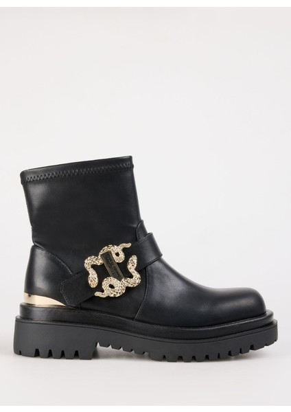 Deri Siyah Kadın Bot 77RA3S95ZS984899