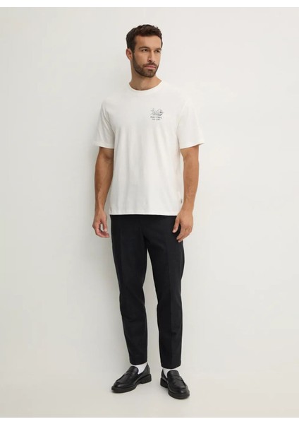 Bisiklet Yaka Kırık Beyaz Erkek T-Shirt PM509624-803 Suan Tee