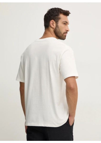 Bisiklet Yaka Kırık Beyaz Erkek T-Shirt PM509624-803 Suan Tee fırsatları