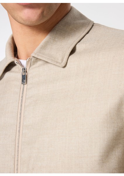 Bej Erkek Slim Fit Gömlek Ceket SB17.IRP3.U100 fırsatları