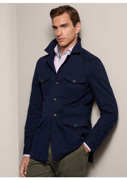 Slim Fit Lacivert Erkek Ceket HM443429 fiyatları