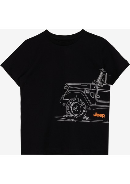 Siyah Erkek Çocuk Baskılı T-Shirt J5SB-TST7745