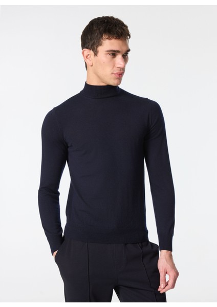 Yarım Balıkçı Yaka Slim Fit Lacivert Erkek Kazak WM19.ZMG9.U780 modelleri
