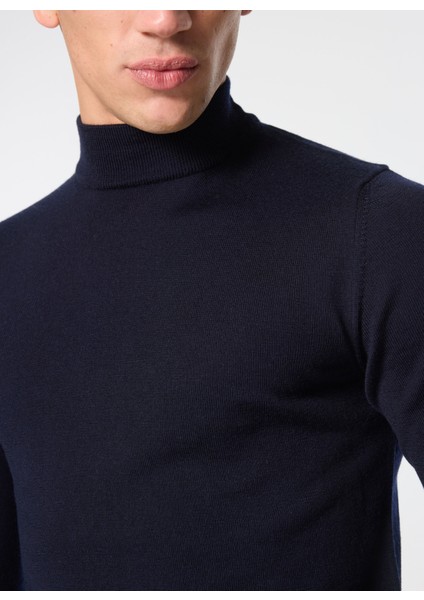 Yarım Balıkçı Yaka Slim Fit Lacivert Erkek Kazak WM19.ZMG9.U780 fırsatları