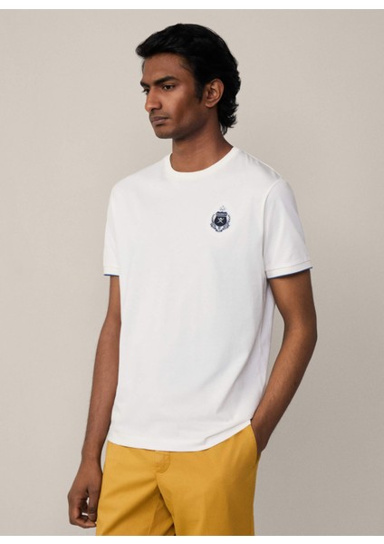 Bisiklet Yaka Ekru Erkek T-Shirt HM500846 fiyatları