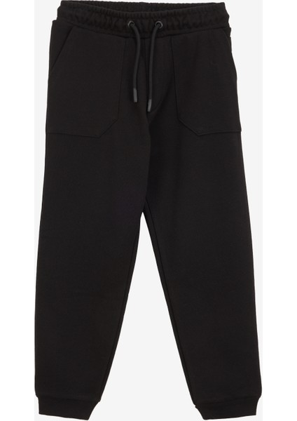 Siyah Erkek Çocuk Düz Sweatpant J5SB-EA7857