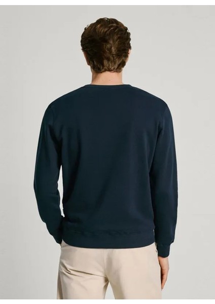 Bisiklet Yaka Lacivert Erkek Sweatshırt PM582699-594 Sean