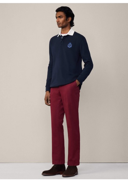 Polo Yaka Koyu Lacivert Erkek Sweatshırt HM570837