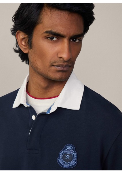 Polo Yaka Koyu Lacivert Erkek Sweatshırt HM570837 modelleri