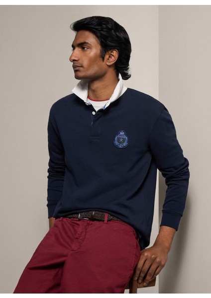 Polo Yaka Koyu Lacivert Erkek Sweatshırt HM570837 fırsatları