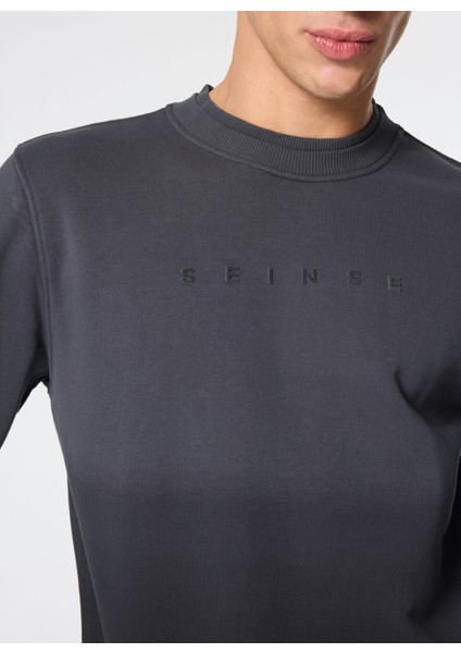 Bisiklet Yaka Siyah Erkek Sweatshırt FI2824SS fırsatları