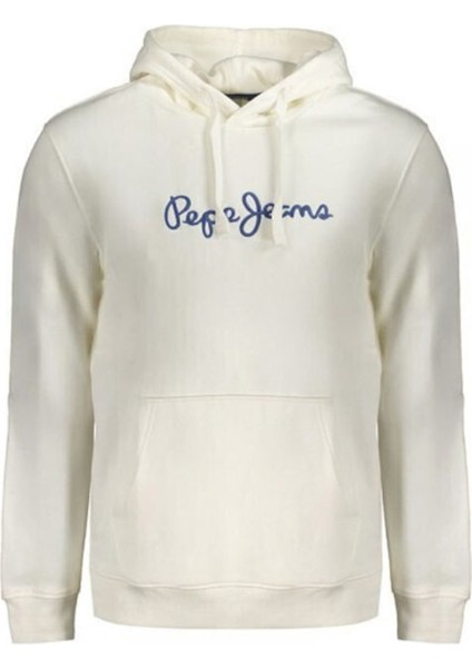 Kapüşon Yaka Kırık Beyaz Erkek Sweatshırt PM582716-803 New Joe Hoodıe